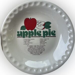 Apple Pie Ceramic Pie Plate
